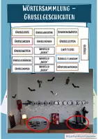 Vorschau - Anderer Materialtyp - Wörtersammlung - Gruselgeschichten - Deckblatt
