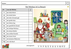 Vorschau - Arbeitsblätter - Lesespur - Der Nikolaus ist zu Besuch (Klasse 1-4) - Seite 2