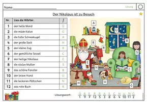 Vorschau - Arbeitsblätter - Lesespur - Der Nikolaus ist zu Besuch (Klasse 1-4) - Seite 3