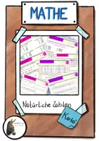 Vorschau - Stationenlernen - Kartei oder Stationen Natürliche Zahlen - Deckblatt