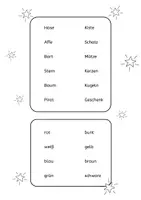 Vorschau - Arbeitsblätter - Noch eine weihnachtliche Ausmalvorlage mit Leseübungen - Seite 2