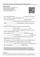 Vorschau - Arbeitsblätter - Arbeitsblätter zum Thema "Der Komponist Johann Sebastian Bach" + Lösung & Fragen & MP3 + Mindmap + Infografik - Deckblatt