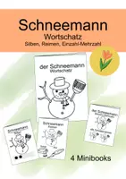 Vorschau - Anderer Materialtyp - Schneemann Minibooks Wortschatz - Deckblatt