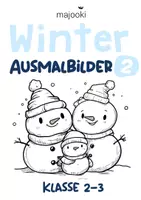 Vorschau - Mal- und Bastelvorlagen - Winter Kunst Winter Ausmalbilder Winter - 50 Motive - Mix 2 || Malvorlagen - Ausmalbilder Winter - Winter Kunst Winter - Feinmotorik fördern - Klasse 2-3 - Deckblatt