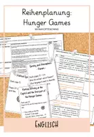 Vorschau - Stundenentwürfe - Reihenplanung Englisch: Hunger Games - Deckblatt