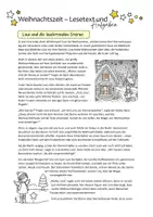 Vorschau - Spiele - Geschichte zu Weihnachten (I): Lesetext und Aufgaben - Deckblatt