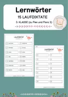 Vorschau - Arbeitsblätter - LERNWÖRTER: 15 Laufdiktate - 3. Klasse (Flex und Flora 3) - Deckblatt