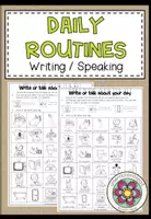 Vorschau - Arbeitsblätter - DAILY ROUTINES - Writing / Speaking Activity (2fach differenziert) - Deckblatt