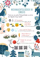 Vorschau - Arbeitsblätter - Weihnachtslieder in Emojis - Seite 1