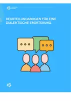 Vorschau - Merkblätter - Beurteilungsbogen für das Verfassen einer dialektischen Erörterung - Deckblatt