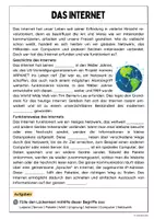 Vorschau - Arbeitsblätter - Das Internet (Lückentext und Internetrallye) - Seite 1