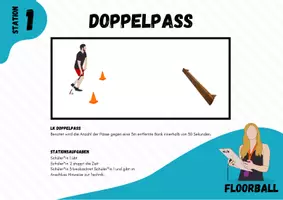 Vorschau - Arbeitsblätter - Floorball - Stationskarten (Leistungskontrolle) - Seite 3