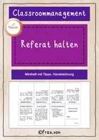 Vorschau - Arbeitsblätter - Referat/Präsentation vortragen - Tipps - Miniheft - Deckblatt