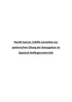Vorschau - Arbeitsblätter - Hundir barcos: Schiffe versenken zur Übung der Konjugation - Deckblatt