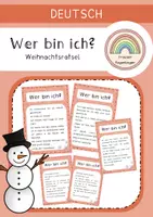 Vorschau - Spiele - Wer bin ich? Weihnachtsrätsel (24 Rätsel/Adventskalender) - Deckblatt