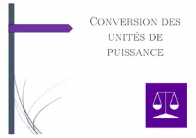 Aperçu - Feuilles d'exercices - Conversion des unités de puissance | physique | 26 colonnes - Page 1