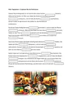 Vorschau - Arbeitsblätter - Mein Tag gestern - Partizipien: Lückentext zum Perfekt - Deckblatt