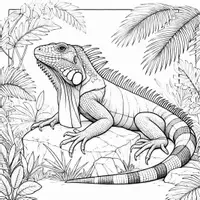Vorschau - Mal- und Bastelvorlagen - Leguan Ausmalbilder (50 realistische Malvorlagen) inkl. Stundenentwurf (PDF) - Seite 2
