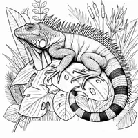 Vorschau - Mal- und Bastelvorlagen - Leguan Ausmalbilder (50 realistische Malvorlagen) inkl. Stundenentwurf (PDF) - Seite 3
