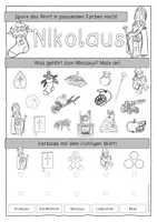 Vorschau - Anderer Materialtyp - Nikolaus für die 1. Klasse (doppelseitige Kopiervorlage) - Seite 1