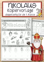 Vorschau - Anderer Materialtyp - Nikolaus für die 1. Klasse (doppelseitige Kopiervorlage) - Deckblatt