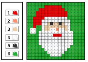 Vorschau - Arbeitsblätter - Pixelkunst Malen nach Zahlen - Weihnachten - Seite 2