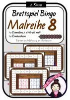 Vorschau - Stationenlernen - Bingo Malreihe von 8 | Einmaleins - Deckblatt