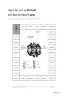 Vorschau - Spiele - Spiel Verben im Perfekt mit dem Hilfsverb sein - Deckblatt