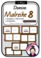 Vorschau - Spiele - Domino Malreihe von 8 | Einmaleins - Deckblatt