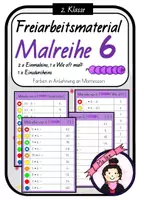 Vorschau - Stationenlernen - Freiarbeitskarten Malreihe 6 | Einmaleins - Deckblatt
