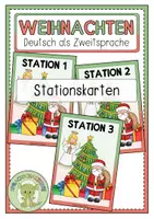 Vorschau - Bildkarten - WEIHNACHTEN Stationskarten - Deckblatt