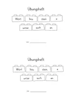 Vorschau - Arbeitsblätter - Wortbausteine handelnd erforschen - Übungsheft - Seite 1
