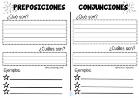 Vista previa - Refuerzo / NEE / Materiales de apoyo - Trabajamos las preposiciones y conjunciones - página 2