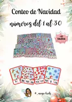 Vista previa - Refuerzo / NEE / Materiales de apoyo - Conteo de Navidad (+25 tarjetas) - página 1
