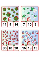 Vista previa - Refuerzo / NEE / Materiales de apoyo - Conteo de Navidad (+25 tarjetas) - página 3