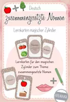 Vorschau - Spiele - zusammengesetzte Nomen - Lernkarten magischer Zylinder - Deckblatt