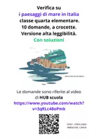 anteprima - Compiti in classe/Test - Classe quarta verifica di geografia i mari in Italia - Pagina di copertina