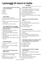 anteprima - Compiti in classe/Test - Classe quarta verifica di geografia i mari in Italia - Pagina 1