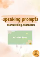 Vorschau - Spiele - speaking prompts, teamwork, team building, mindfulness - Deckblatt
