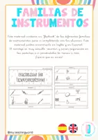 Vista previa - Hojas de trabajo - Familias de instrumentos/ Instrument families - Portada