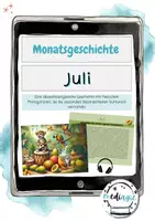 Vorschau - Arbeitsblätter - Monatsgeschichte: Juli - Deckblatt