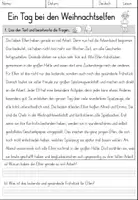 Vorschau - Arbeitsblätter - Leseverstehen - Ein Tag bei den Weihnachtselfen - Deutsch 2. und 3. Klasse - Seite 1