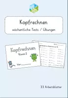 Vorschau - Arbeitsblätter - Jahrespaket Kopfrechnen (Klasse 2) - Deckblatt