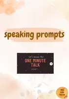 Vorschau - Präsentationen/Tafelbilder - One minute talk 1, topics for discussion, warm-ups, speaking prompts - Deckblatt