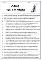 Vorschau - Fördermaterial/Inklusion - Text der Woche: Maler und Lackierer - Seite 1