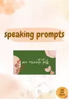 Vorschau - Präsentationen/Tafelbilder - speaking prompts, topics for conversation, one minute talks - Deckblatt
