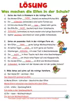 Vorschau - Arbeitsblätter - Übungen zu Verbformen "In der Elfenschule" DaZ / DaF / Deutsch - Seite 3