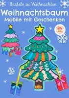 Vorschau - Mal- und Bastelvorlagen - Weihnachtsbaum-Mobile basteln mit Anleitung - Deckblatt