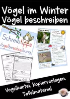 Vorschau - Arbeitsblätter - Vögel im Winter (Vögel beschreiben) - Deckblatt
