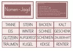 Vorschau - Spiele - Lernspiel Nomen-Jagd Weihnachten - Seite 1